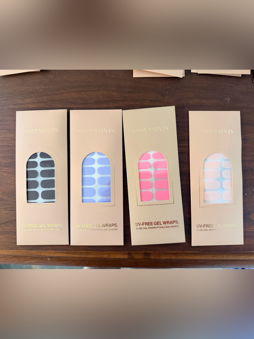 Sassy Saints UV-Free Gel Wraps - Pink Nail Wraps